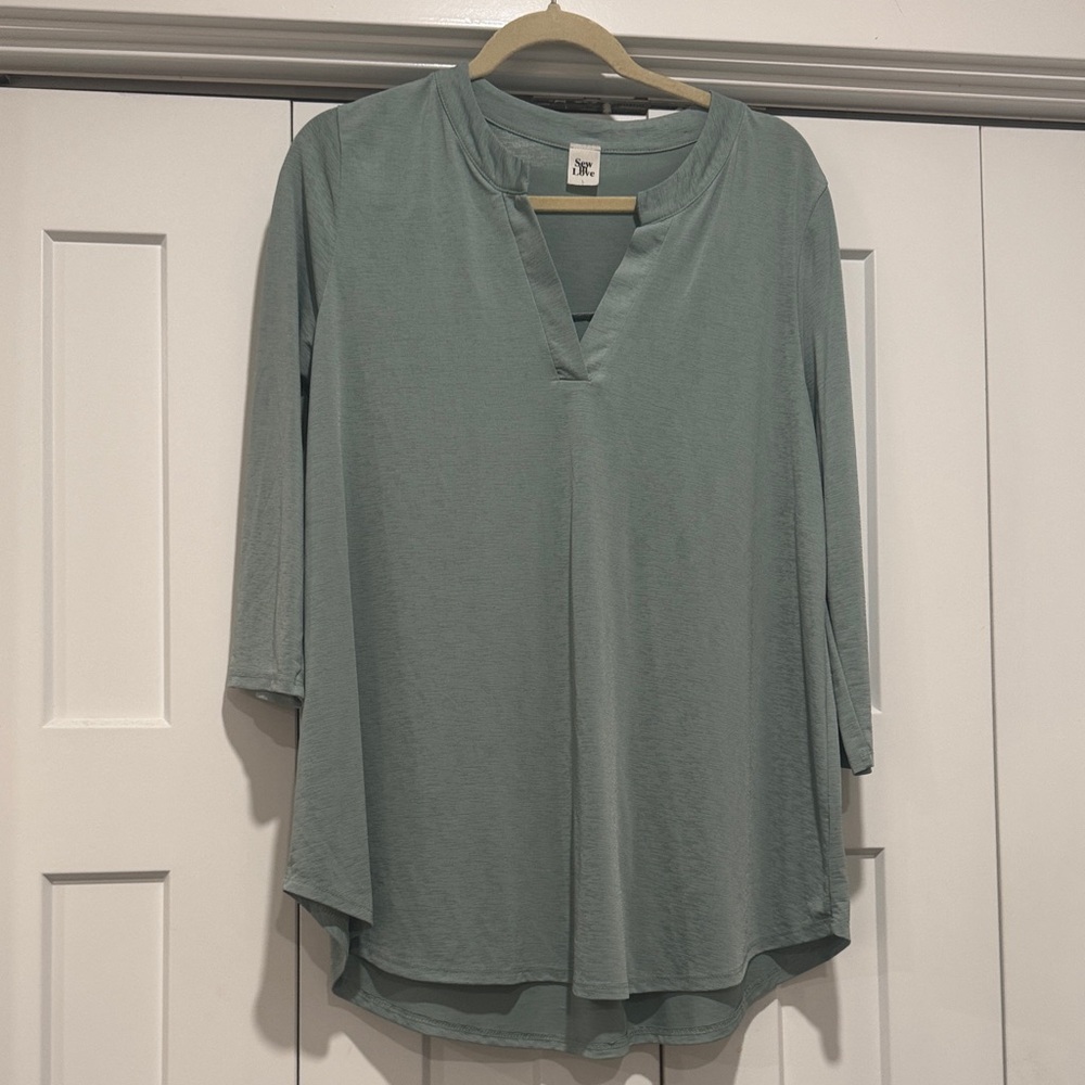 Sew In Love Dusty Green Tunic Top